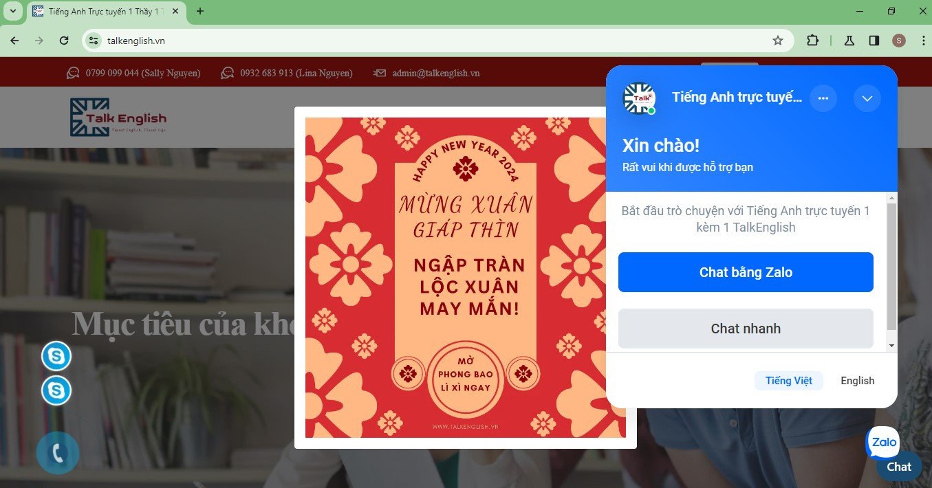 Nếu góc phải website có hiện cửa sổ mini Zalo chat thì bạn đã thành công